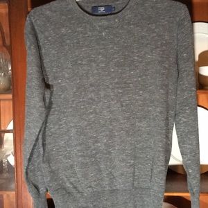 J Crew Men pullover cotton top charcoal marled L